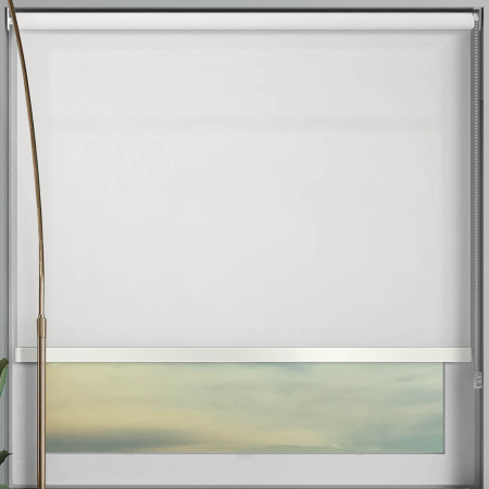 Origin White White Bottom Bar Roller Blinds Frame
