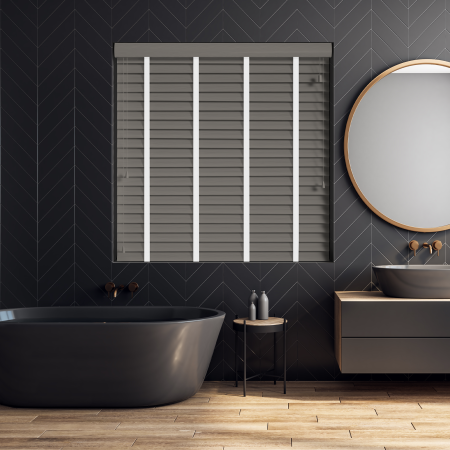 Orion Wood Grain Faux Wood with Cotton Tape Wood Venetian Blinds