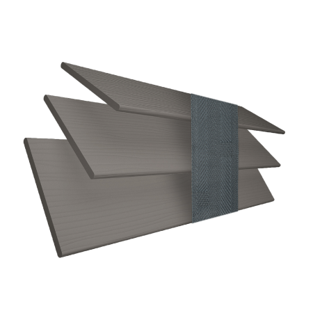 Orion Wood Grain Faux Wood with Slate Tape Wood Venetian Blinds 3 Slats