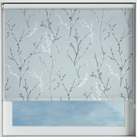 Osier Blue Roller Blinds Frame