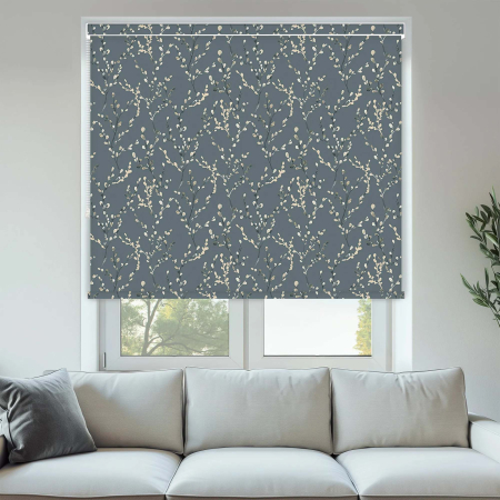 Osier Cool Blue No Drill Roller Blinds
