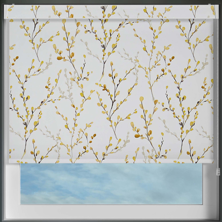 Osier Mustard Pelmet Roller Blinds Frame