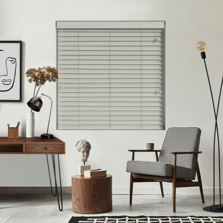 Pebble Grey Wood Venetian Blinds