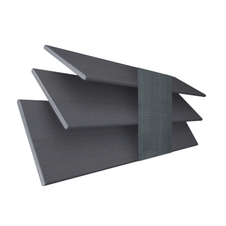 Phantom Grey with Tape Wood Venetian Blinds 3 Slats