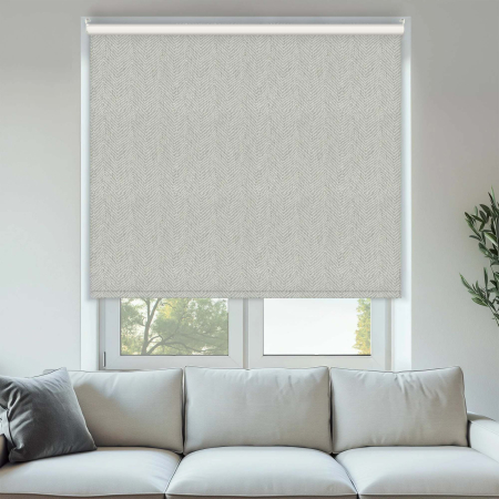 Pinstripe Stone Cordless Roller Blinds