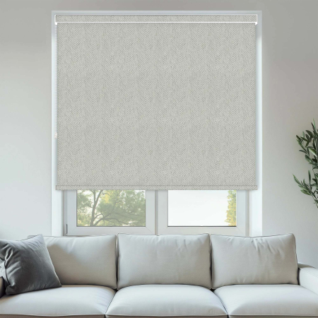 Pinstripe Stone Pelmet Roller Blinds