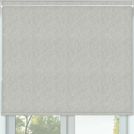 Pinstripe Stone Pelmet Roller Blinds Frame