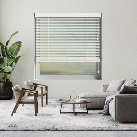 Polar Wood Venetian Blinds Open
