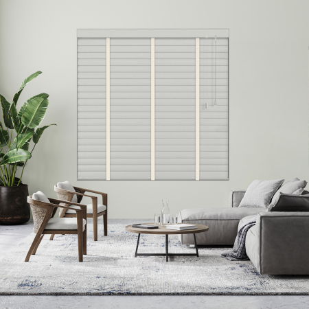 Porcelain Glow with Duck Tape Venetian Blinds