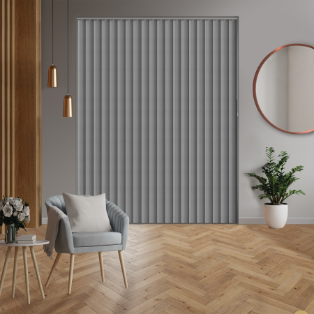Pula Grey Rigid PVC Vertical Blinds