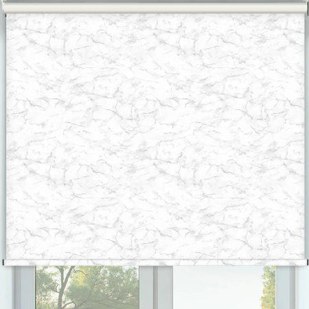 Quartz Silver Cordless Roller Blinds Frame