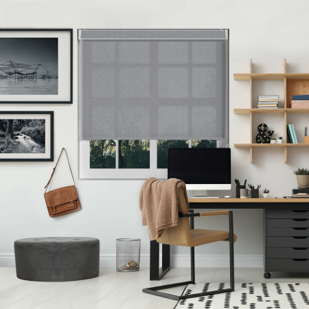 Ribbon Solar Pewter No Drill Blinds