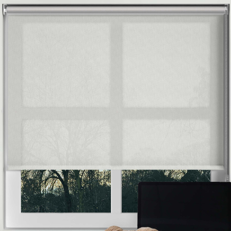 Ribbon Solar White Roller Blinds Frame