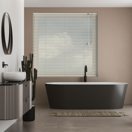 Rich Cream Venetian Blinds Open