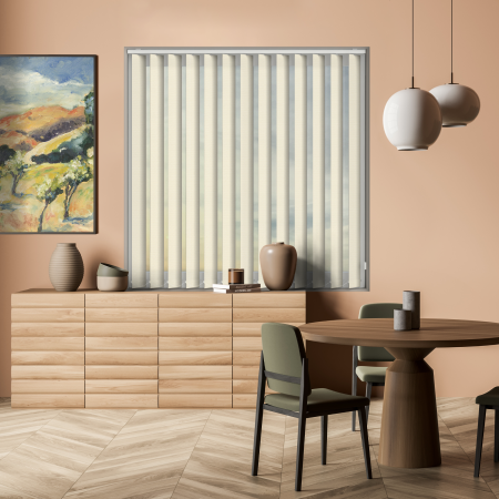 Roko Cream Replacement Vertical Blind Slats Open