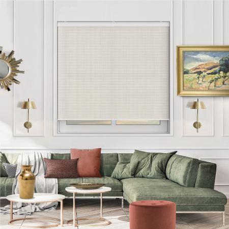 Sable Kimono Cream Cordless Honeycomb Pleated Blind Open