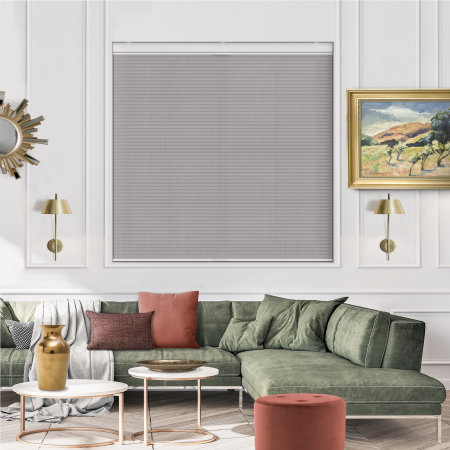 Sable Taupe Cordless Top Down Bottom Up Honeycomb Pleated Blind Open