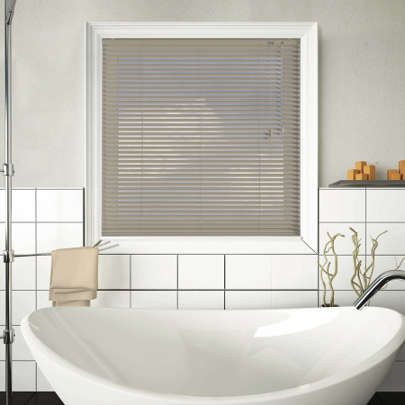 Shimmer Gold Venetian Blinds Open