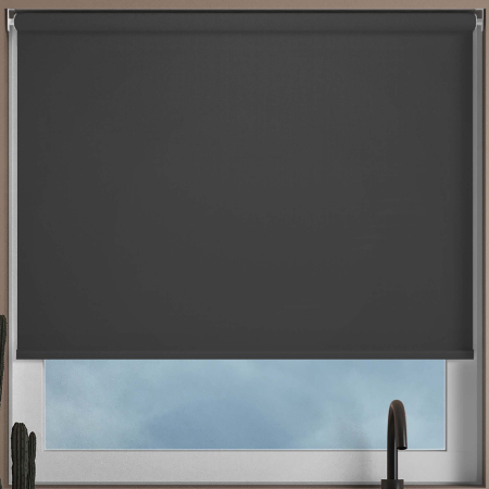 Shower Safe Black Cordless Roller Blinds Frame