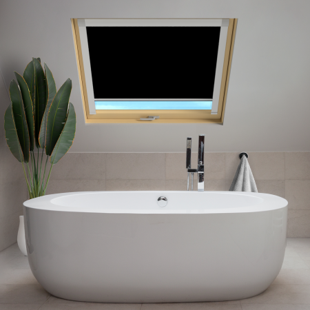 Shower Safe Black (BLACKOUT) Optilight Roof Window Blinds