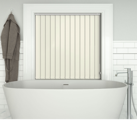 Shower Safe Butter Cream Replacement Vertical Blind Slats