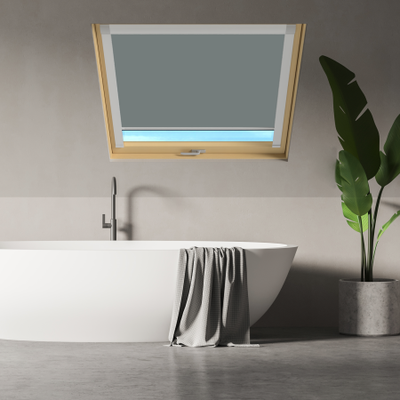 Shower Safe Grey (BLACKOUT) Axis90 Roof Window Blinds