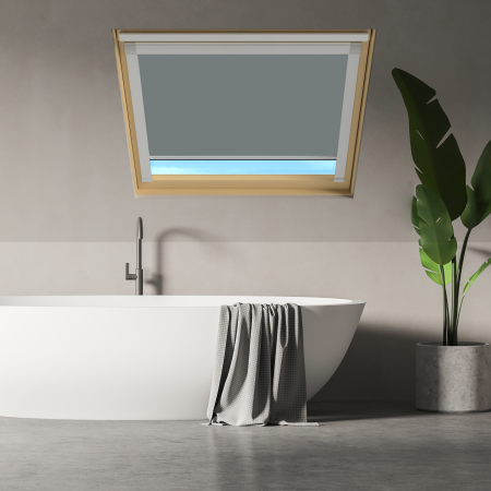 Shower Safe Grey (BLACKOUT) Velux Roof Window Blinds