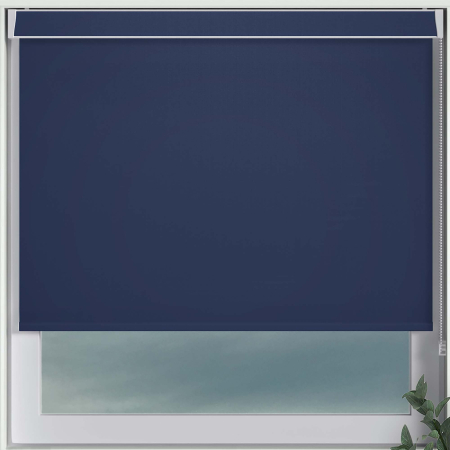 Shower Safe Navy Pelmet Roller Blinds Frame