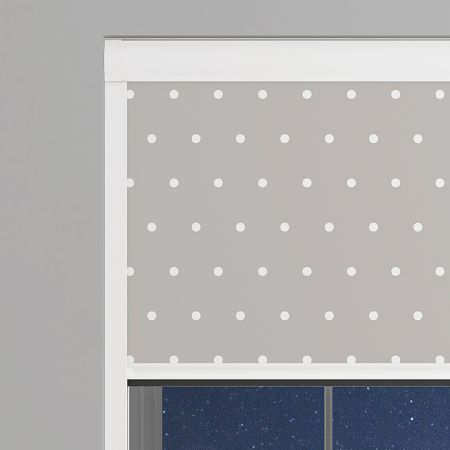 Slate Spot Pattern Electric BlocOut Cassette Blinds Specs