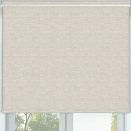Solace Oatmeal Blackout No Drill Roller Blinds Frame
