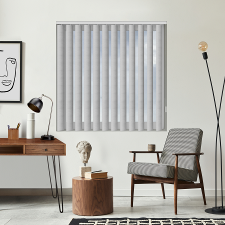 Sonata Flint Rigid PVC Vertical Blinds Open
