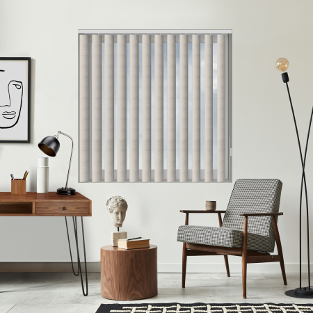 Sonata Stone Rigid PVC Replacement Vertical Blind Slats Open