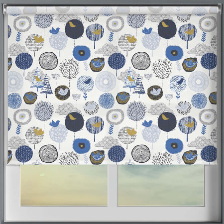 Songbird Navy Cordless Roller Blinds Frame