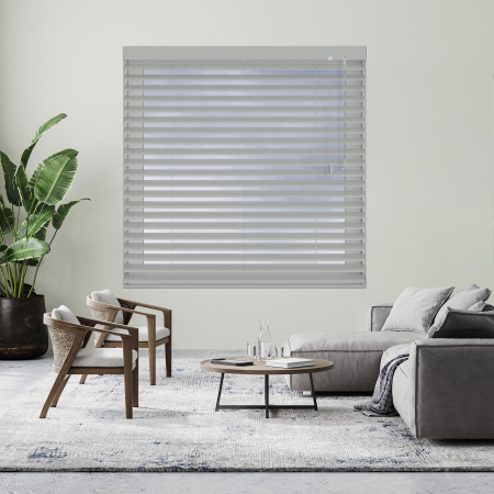 Stone Cloud Venetian Blinds Open