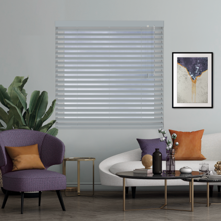 Storm Cloud Venetian Blinds Open