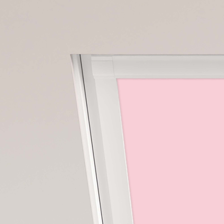 Sweet Rose (BLACKOUT) Dakstra Roof Window Blinds Detail White Frame