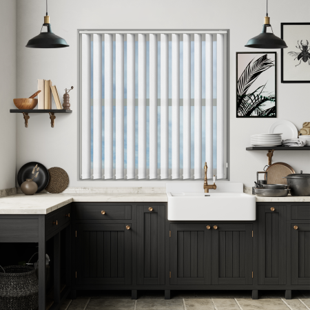 Talli Snow Replacement Vertical Blind Slats Open