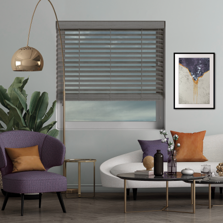 Tanza Wood Venetian Blinds Open