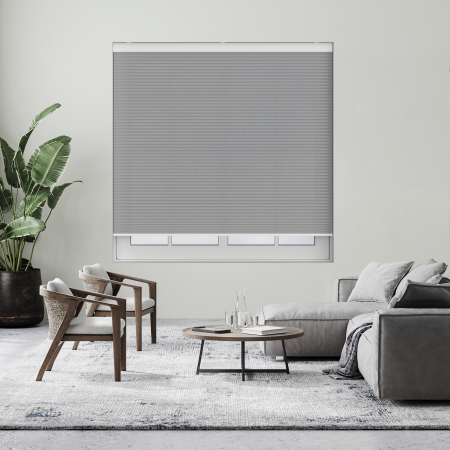 Tenso Titanium Cordless Honeycomb Pleated Blind Open