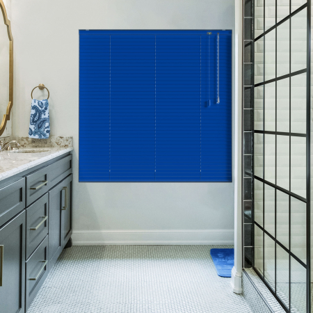 Textured Deep Blue Venetian Blinds
