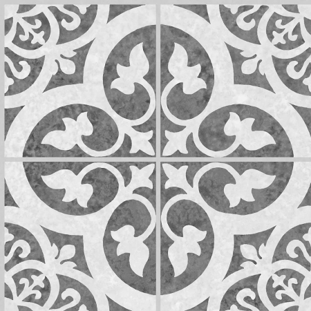 Tiles Monochrome Pelmet Roller Blinds Hardware