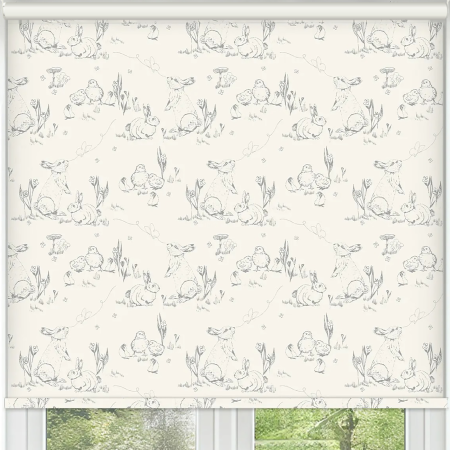 Tiny Tails Cream Cordless Roller Blinds Frame