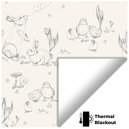 Tiny Tails Cream Pelmet Roller Blinds Hardware