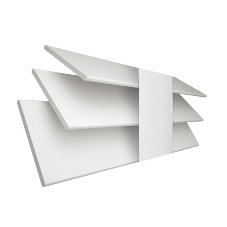 True White Faux Wood with Cotton Tape Wood Venetian Blinds 3 Slats