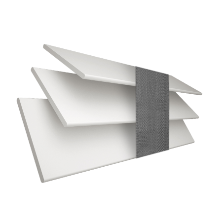 True White Faux Wood with Gallant Tape Wood Venetian Blinds 3 Slats