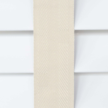 True White Wood Grain Faux Wood with Vanilla Tape Wood Venetian Blinds Tape