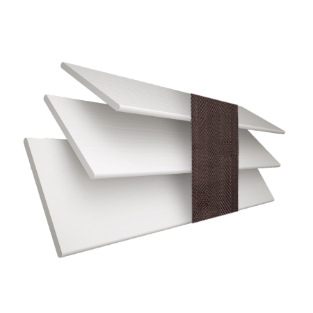 True White Wood Grain Faux Wood with Coffee Tape Wood Venetian Blinds 3 Slats