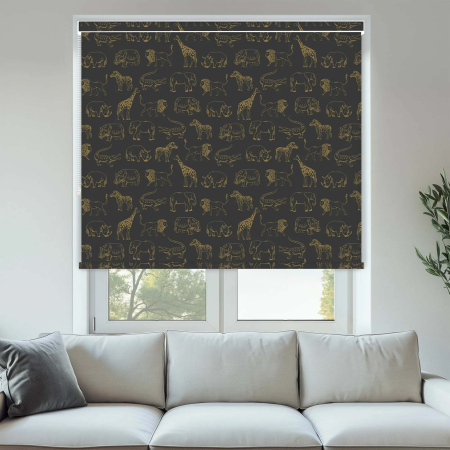 Twilight Trail Gold Pelmet Roller Blinds