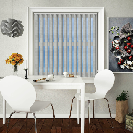 Twill Platinum Replacement Vertical Blind Slats Open