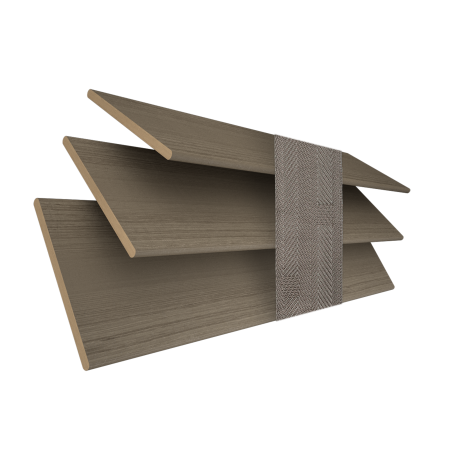 Urban Oak with Truffle Tape Wood Venetian Blinds 3 Slats